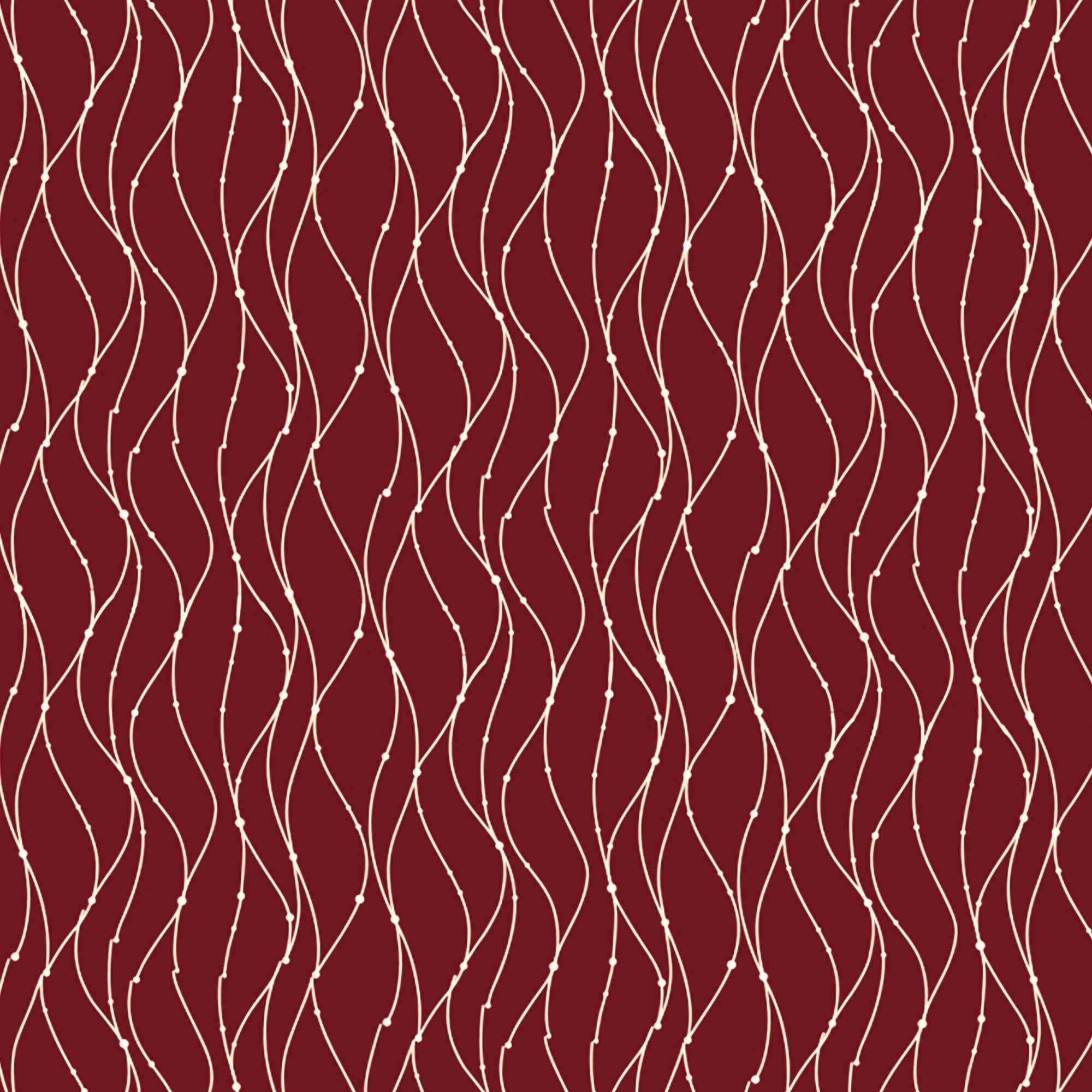 2 Pcs Blackout Foil Maroon & Golden Curvy line Dots Window/Door/Long Door Curtains