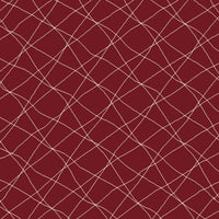 2 Pcs Blackout Foil Maroon & Golden Criss Cross Window/Door/Long Door Curtains