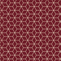2 Pcs Blackout Foil Maroon & Golden Hexagon Window/Door/Long Door Curtains