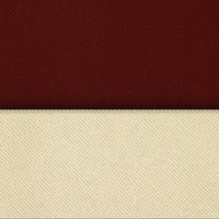2 Pcs Maroon-Beige Blackout Gold Faux Silk Room Darkening Door Curtains, 7 Ft