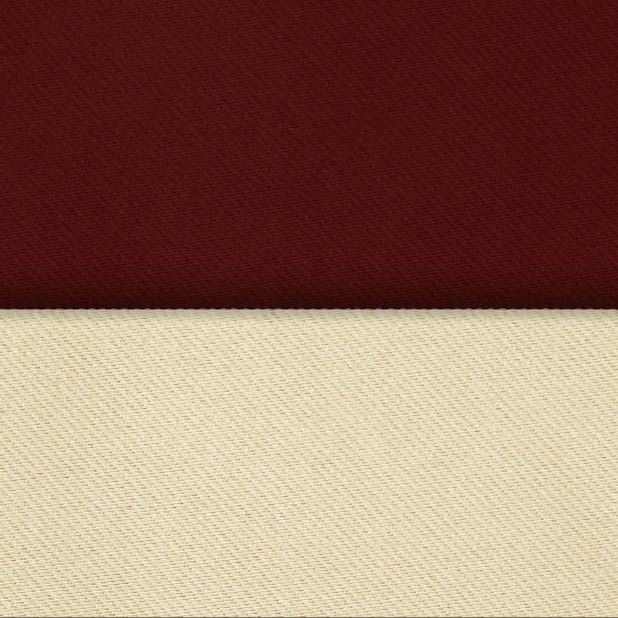 2 Pcs Maroon-Beige Blackout Gold Faux Silk Room Darkening Door Curtains, 7 Ft