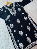Rose Boota Modal Cotton Kurta With Plazo