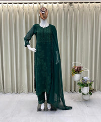 Georgette Embroidered 3pc Set