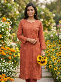 Pure 3d Batson Muslin Muqaish Long Kurta