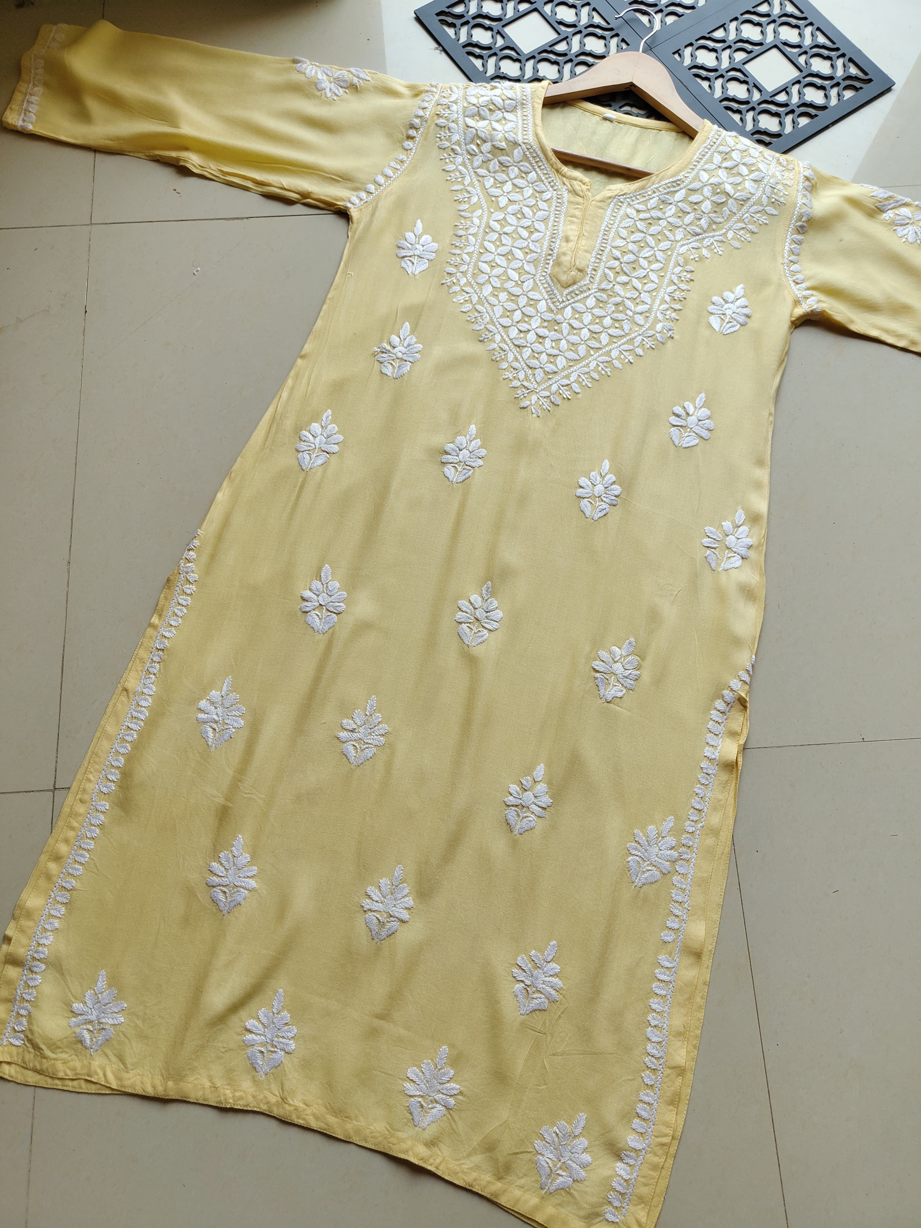 Long soft Regular Chikankari Kurtis