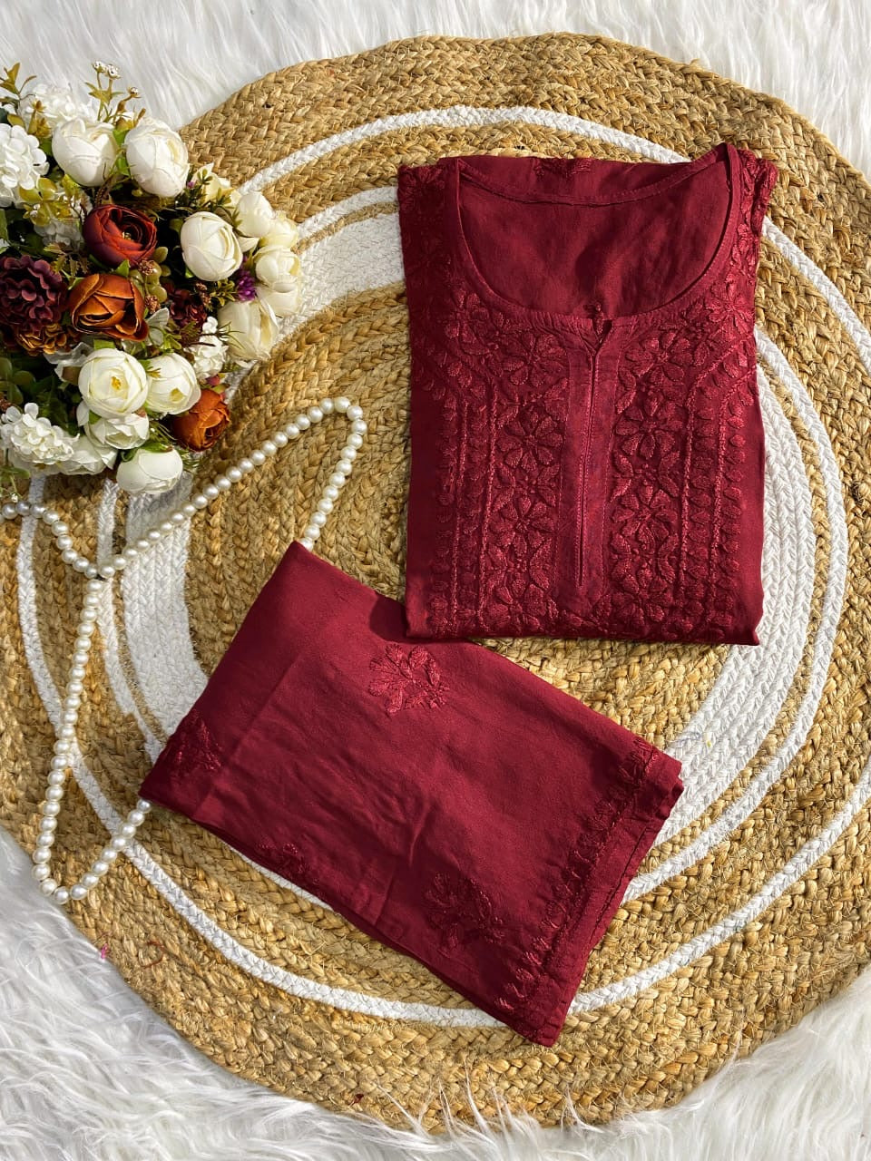 Zeenat ghaspatti Rayon Daman set