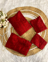 Mother daughter Chikankari soft Pintex chanderi set