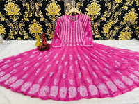 56 Kali Anarkali With A line inner - Chikankari official