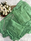 Zoya Rayon Muqaish 3pc Heavy embroidered set