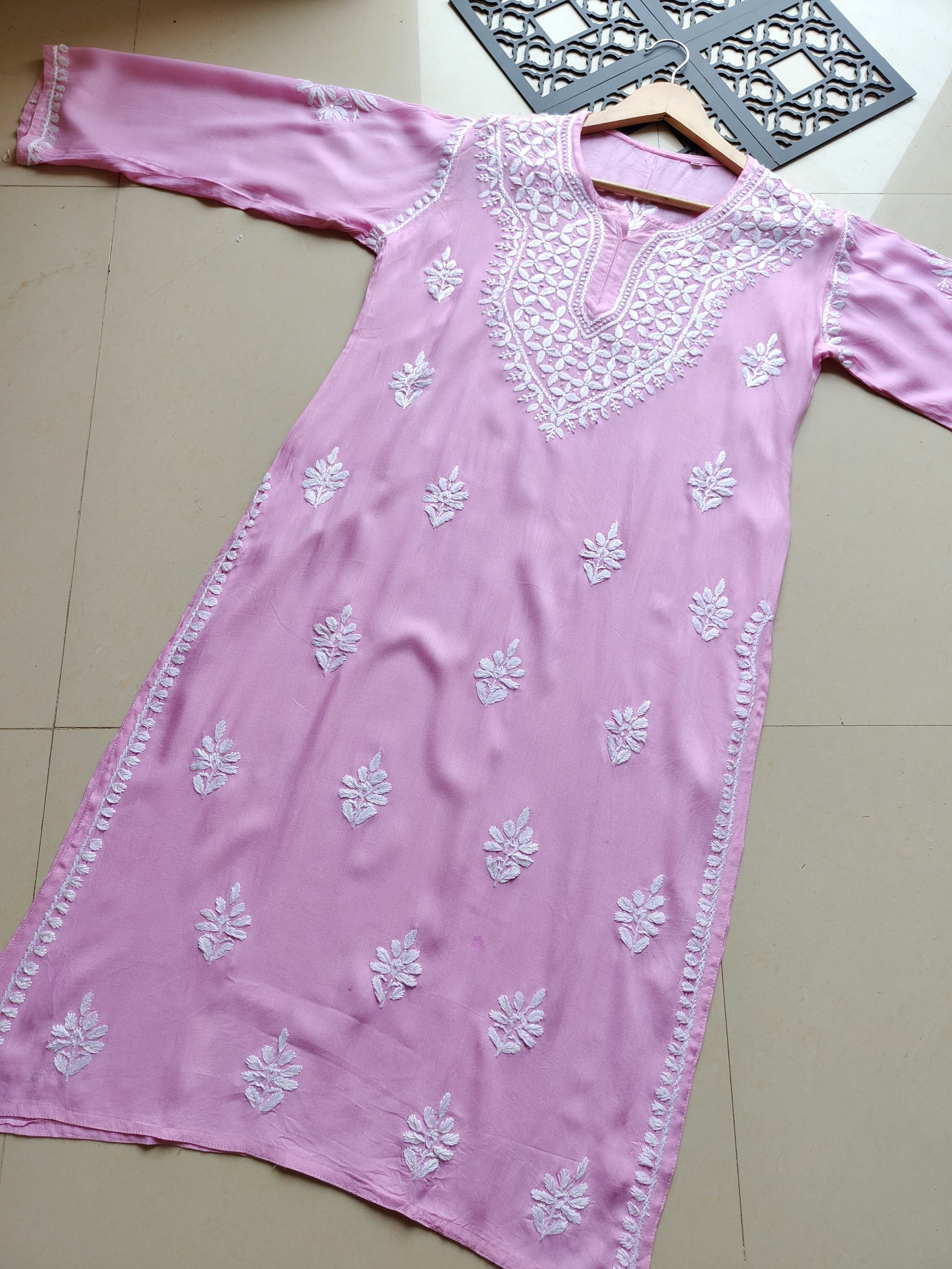 Long soft Regular Chikankari Kurtis