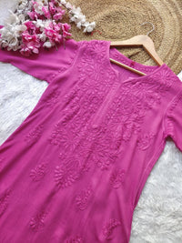 Rangrez Soft Rayon Comfort chikankari All day wear Kurti