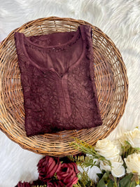 Rayon soft Regular Wear Embroidery Short top