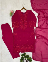 Georgette embroidered Fully worked suit Set