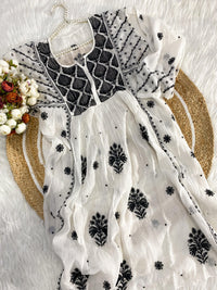 Luxury chanderi mul gown