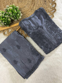 Threadwork designer kurta and pant soft rayon