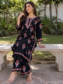 Black Rayon threaded Co-ord set