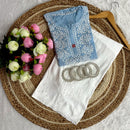 Ghasspatti thread work muslin short Top