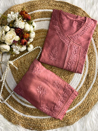 Soft Chanderi Wedding chikankari Set