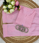 3d Chikankari pure chanderi Set