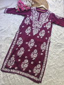 Modal Premium chikankari Big Buta Kurta