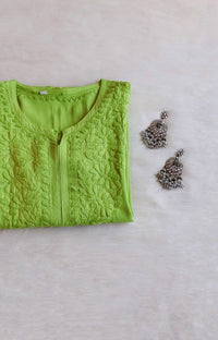 Rangrez Rayon Self embroidered Kurta