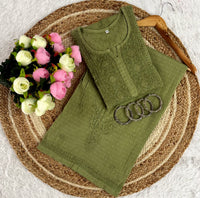 3D anchor Square Gala Muqaish thread Hand work 2pc Set