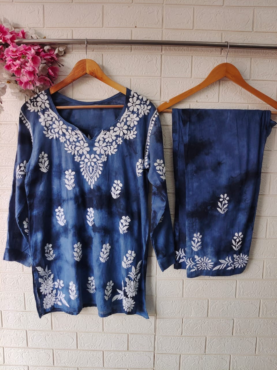 Denim Mul Print co-ord Set