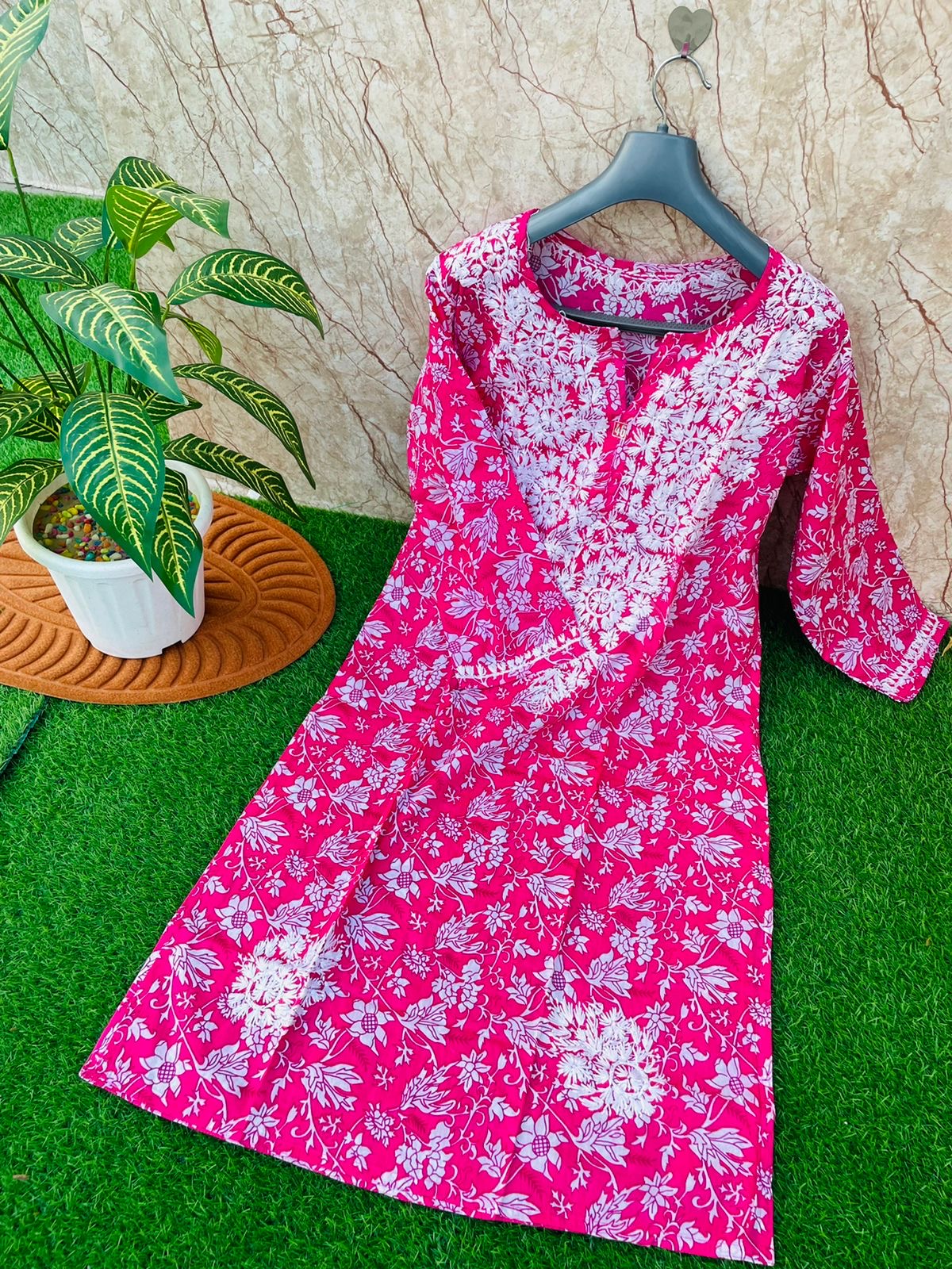 Mul Cotton handwork kurta