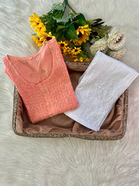 Chanderi Boota Gown Golden Bindi