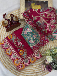 Soft Rangoli silk dori embroidered saree