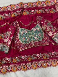 Soft Rangoli silk dori embroidered saree