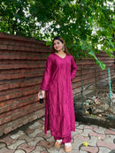 Chanderi Angrakha Style With Lace Pattern