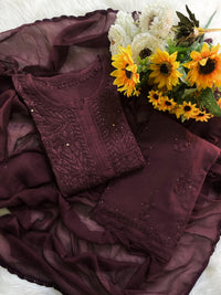 Zoya Muqaish Work Chikankari 3pc Set