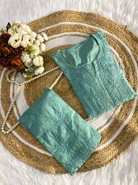 Soft Dobby Cotton Handmade Plazzo Set
