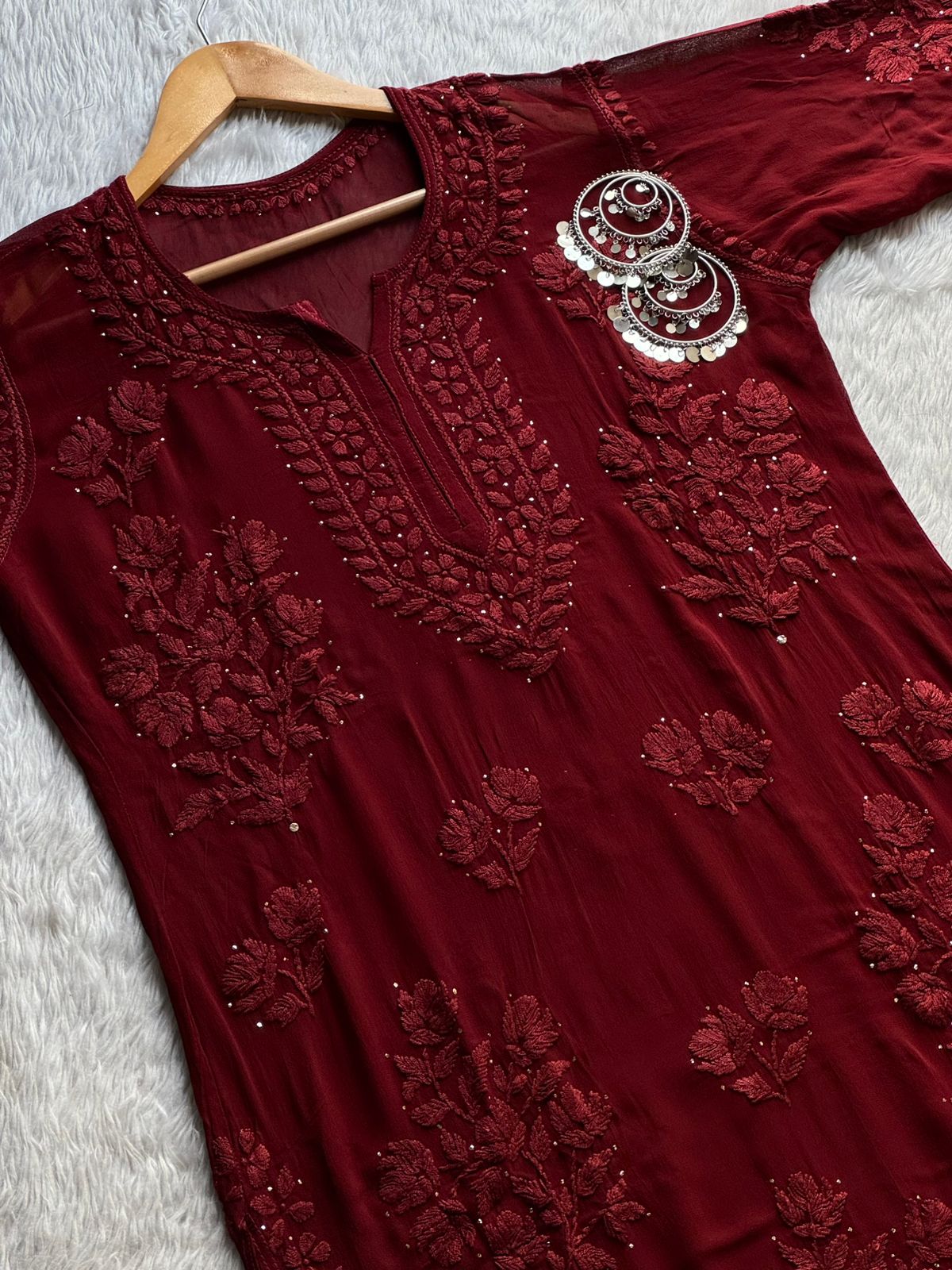 7 Boota Muqaish Viscose Set - Chikankari official