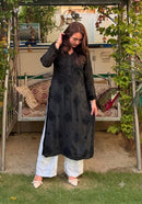 70 Gram Anchor Viscose heavywork long Kurta - Chikankari official