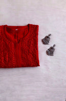 Rangrez Rayon Self embroidered Kurta