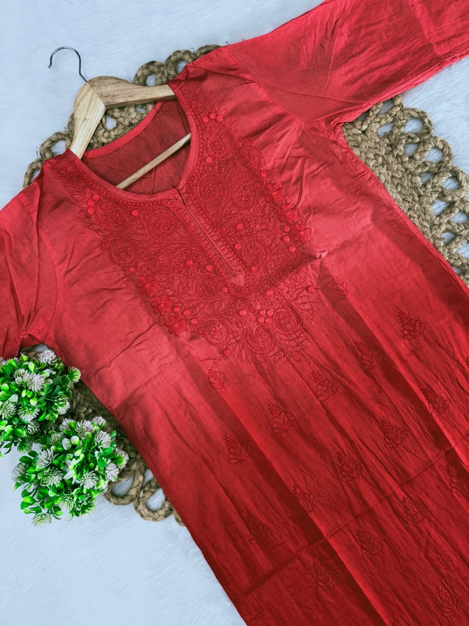 Chanderi Dual Shade machine Kurti