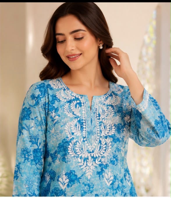 Pure Mul cotton floral soft light 2pc set