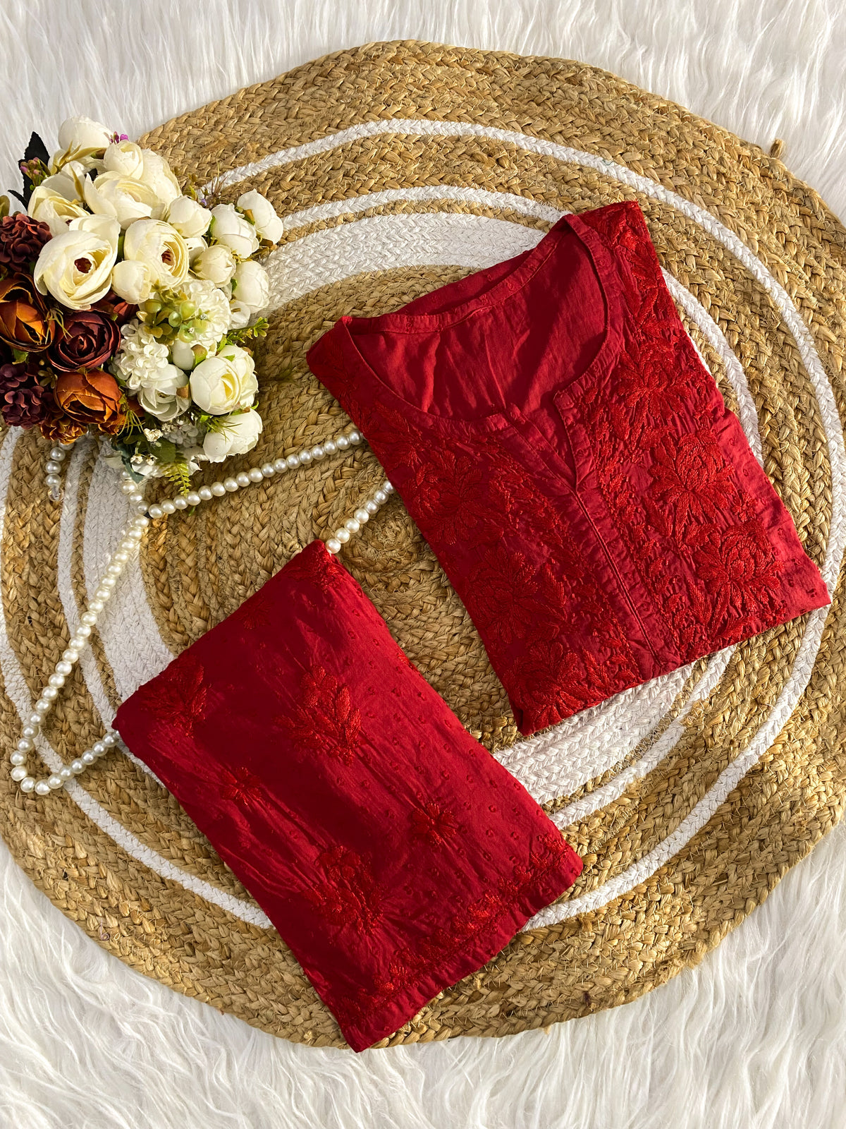 Soft Dobby Cotton Handmade Plazzo Set
