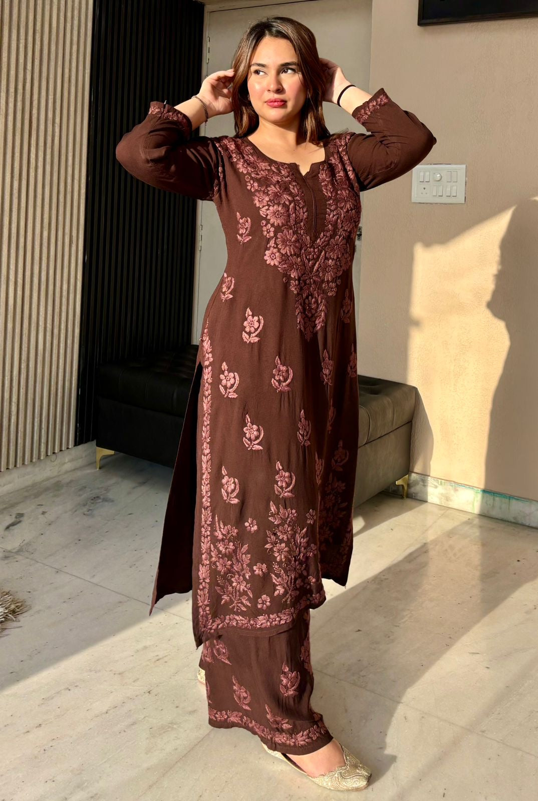 Iddat Lightweight Soft Rayon Kurti plazzo