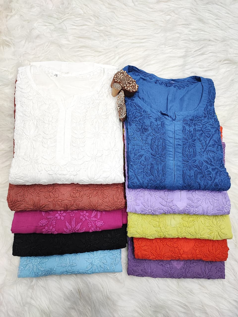 3d Worked Chikankari Co-ord set