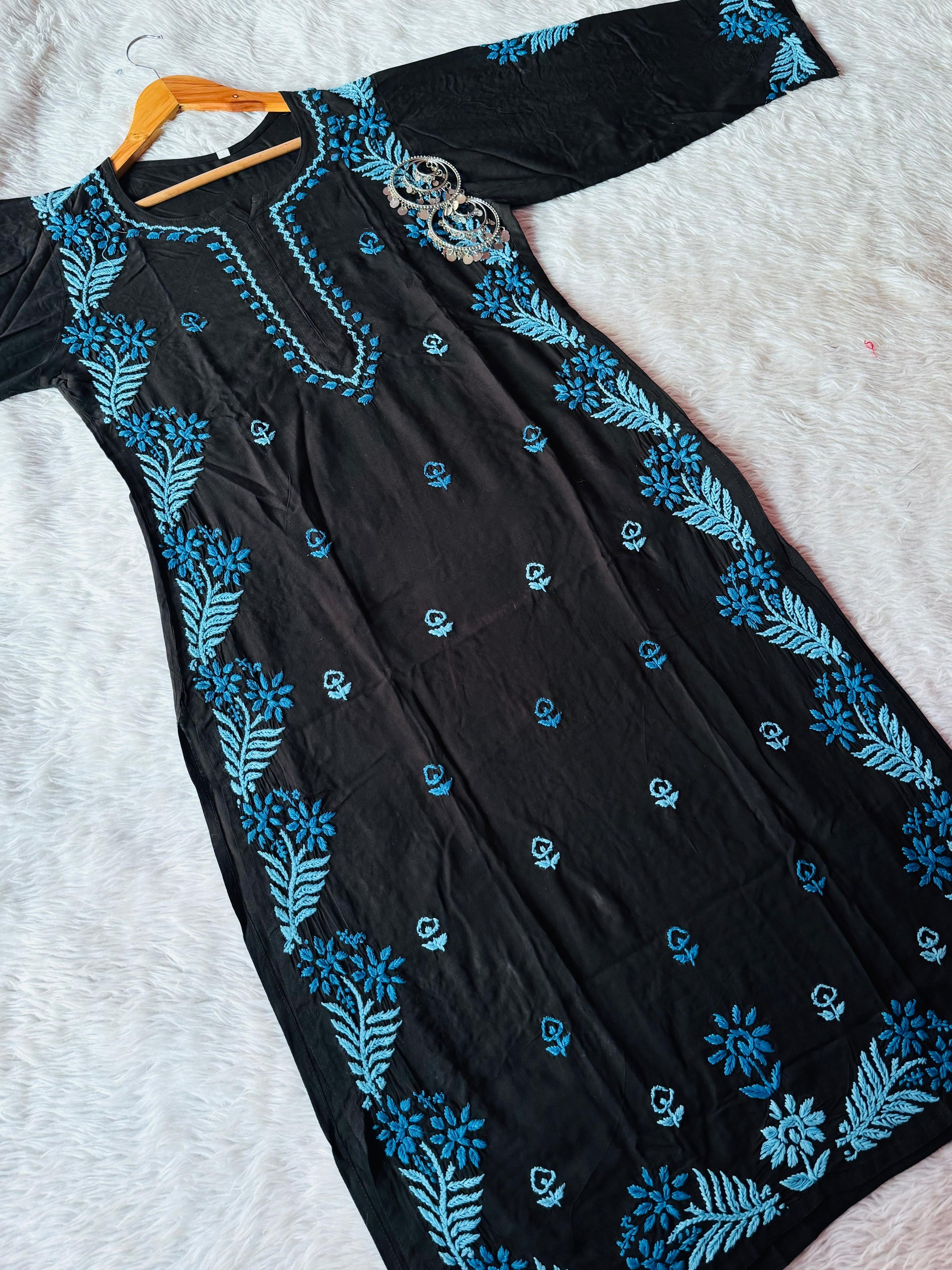 Black Side border Modal kurta