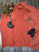 Georgette Cotton Threaded 3pc Set