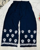 Big size Rayon White thread comfy Set