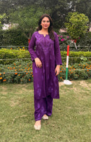 Golden muqaish Rayon Handwork 2pc Set