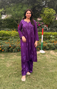 Golden muqaish Rayon Handwork 2pc Set