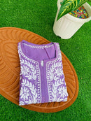 Handembroided Cotton Silk Non-Transparent Kurtis