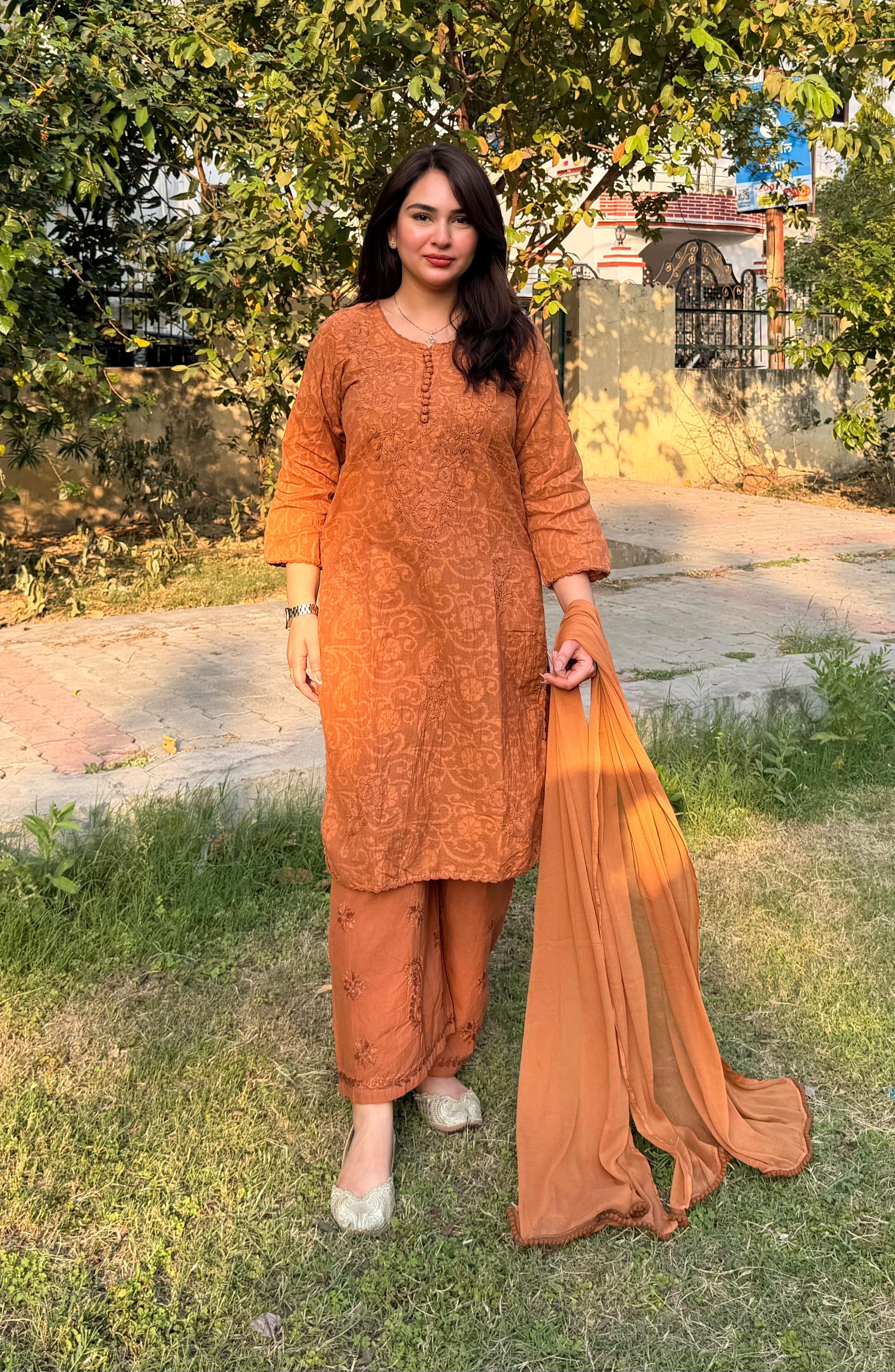 Self printed Co-ord comfort brasso dyed Cotton