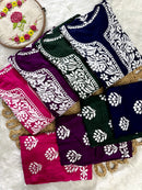 Modal big Buta embroidered Kurta & Plazzo